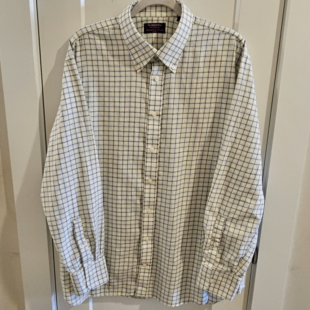The Andover Shop Seaward & Stern Button-Down Checkered Plaid Shirt - Size XXL